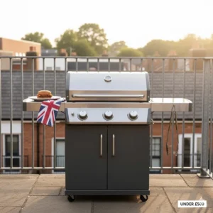 A compact 2-burner gas BBQ ideal for small UK patios or balcony spaces.
