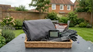 Essential accessories for pellet barbecues, including covers and Wi-Fi controllers for UK pellet smokers.