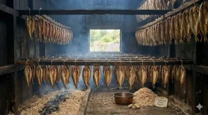 A variety of wood bisquettes including oak and alder, ideal for smoking fish in the UK.