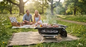 A portable charcoal barbecue ideal for picnics and beach trips, available for under £200.