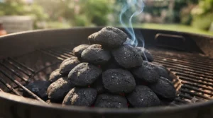 Sustainable, eco-friendly charcoal briquettes made from natural wood waste, ideal for green-conscious UK households.
