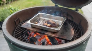 Long burn time demonstrated by restaurant-grade charcoal for BBQ during a slow-cooking weekend session.