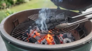 Natural smoke flavour infused into food using chemical-free restaurant-grade charcoal for BBQ.