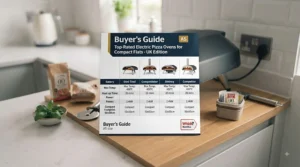 A selection of top-rated electric pizza ovens suitable for compact apartments and flats in the UK.