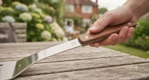 Close-up of durable, rust-resistant BBQ utensils showcasing polished stainless steel handles.
