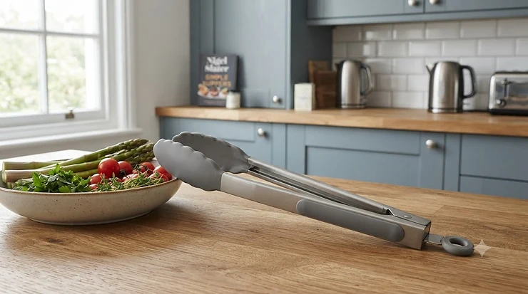 silicone tipped tongs